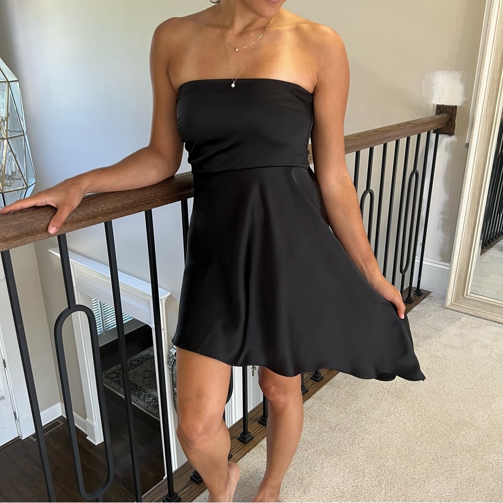 Zara Black Strapless Sundress Cocktail Mini